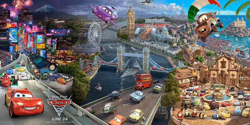 Poster art for "Cars 2."