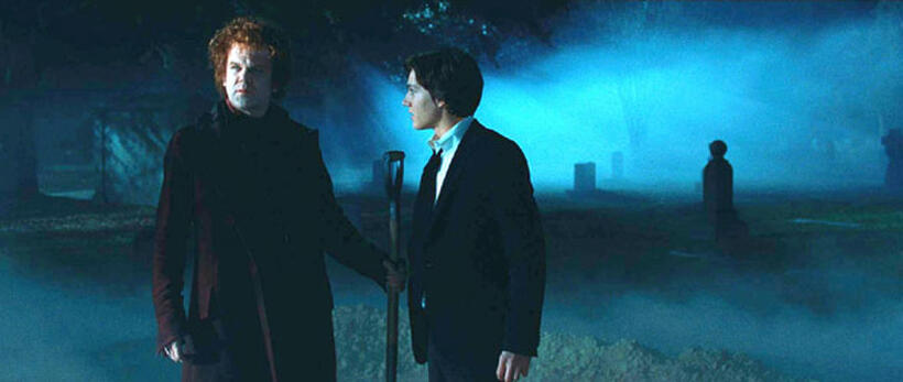 John C. Reilly as Larten Crepsley and Chris Massoglia as Darren Shan in "The Vampire's Assistant."