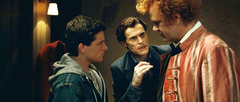 Josh Hutcherson as Steve, Willem Dafoe as Gavner Purl and John C. Reilly as Larten Crepsley in "Cirque du Freak: The Vampire's Assistant."