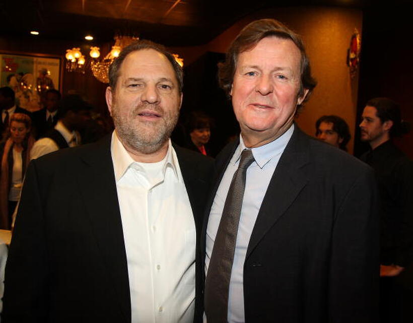 Harvey Weinstein and screenwriter David Hare at the reception of the New York premiere of "The Reader."