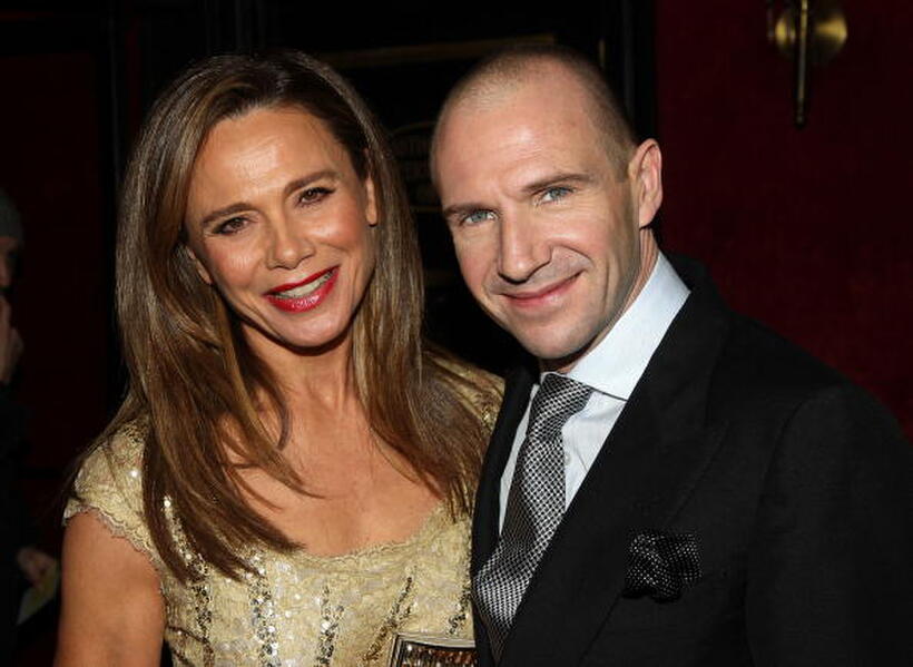 Lena Olin and Ralph Fiennes at the New York premiere of "The Reader."