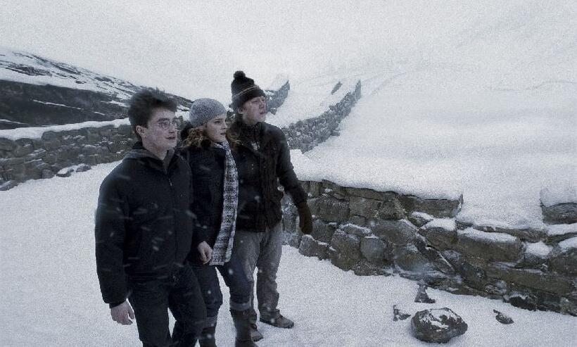 Daniel Radcliffe as Harry Potter, Emma Watson as Hermione Granger and Rupert Grint as Ron Weasley in "Harry Potter and the Half-Blood Prince."