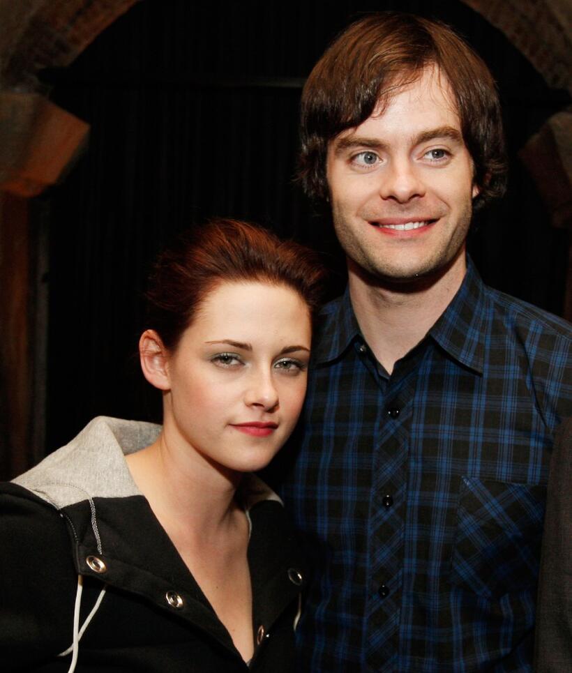 Kristen Stewart and Bill Hader at the after party of the California premiere of "Adventureland."