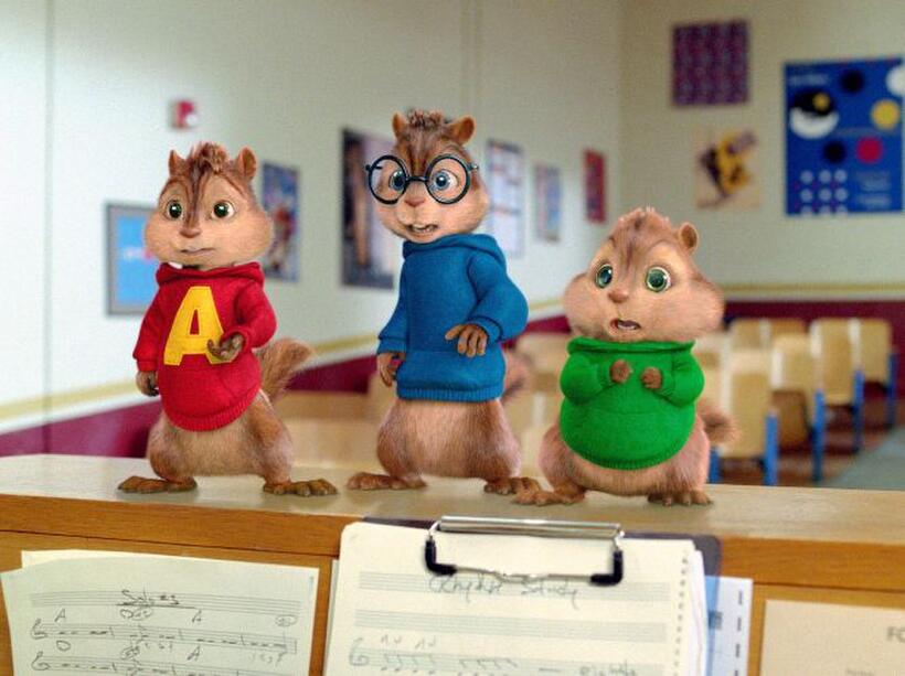 Alvin, Simon and Theodore in "Alvin and the Chipmunks: The Squeakquel."