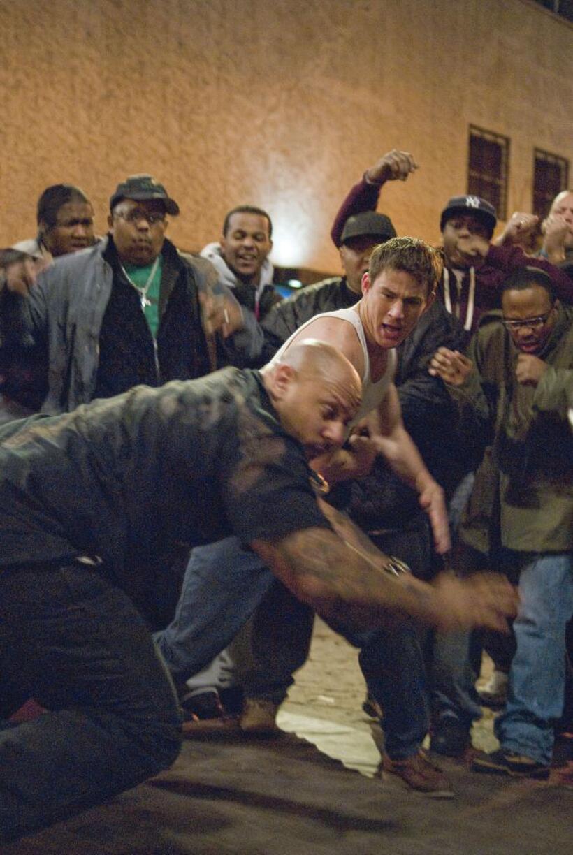 Channing Tatum as Shawn MacArthur and Dante Nero as Kimo in "Fighting."