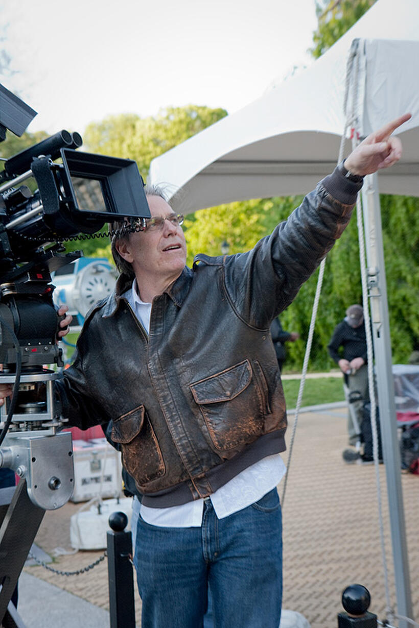 Director Raja Gosnell on the set of "The Smurfs."