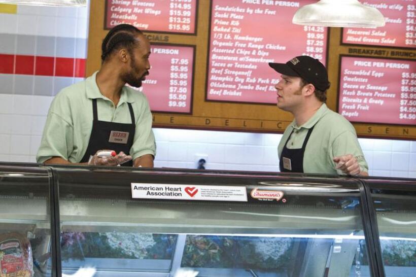 RZA as Chuck and Seth Rogen as Ira in "Funny People."
