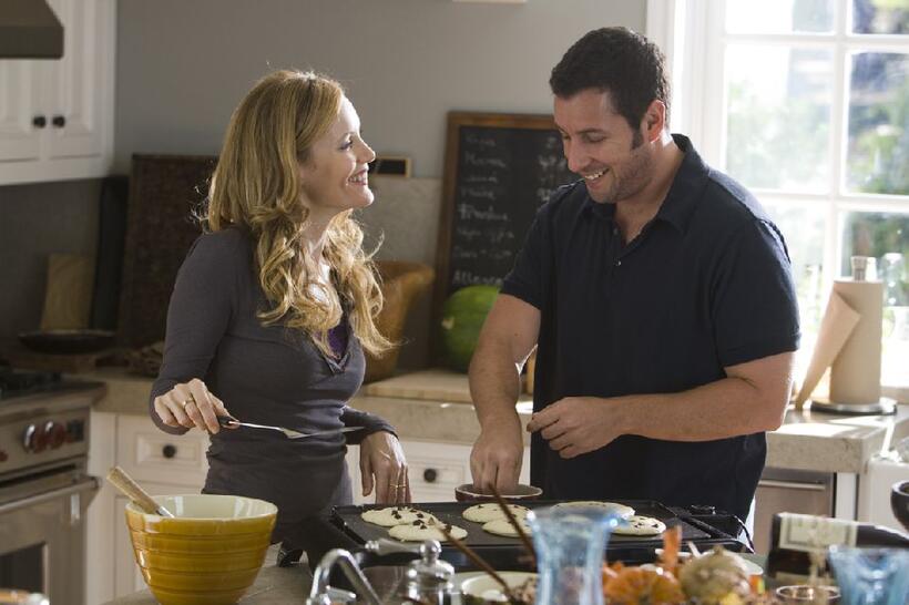 Leslie Mann and Adam Sandler in "Funny People."