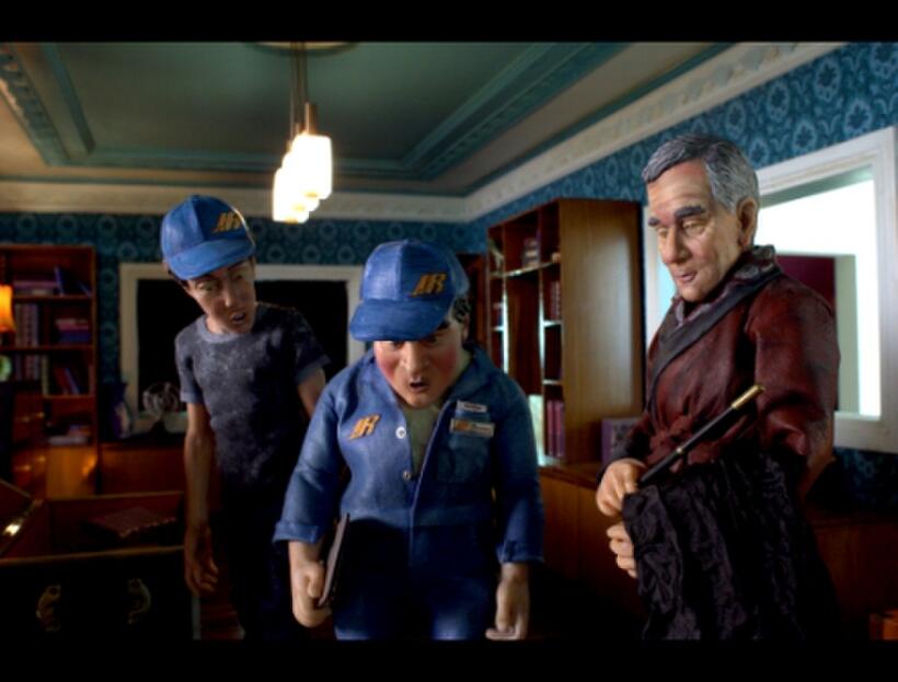 Samuel Johnson as Dave, David Field as Sammy and Roy Billing as Marcus Portman in "$9.99."