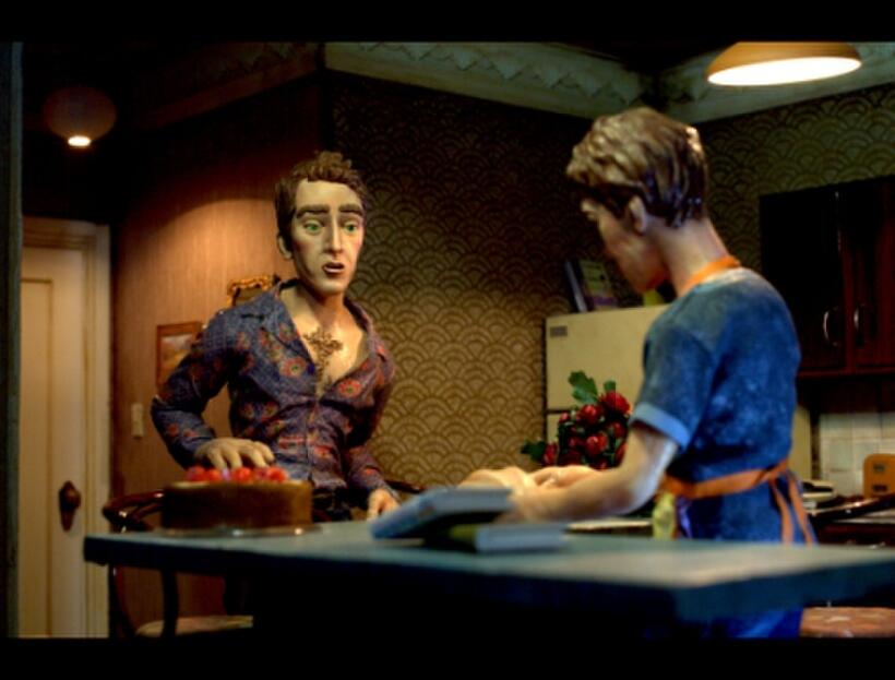 Samuel Johnson as Dave Peck and Ben Mendelsohn as Lenny Peck in "$9.99."