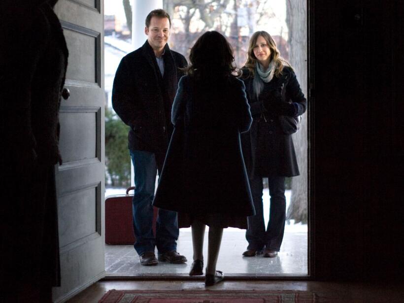 Peter Sarsgaard as John Coleman, Isabelle Fuhrman as Esther and Vera Farmiga as Kate Coleman in "Orphan."