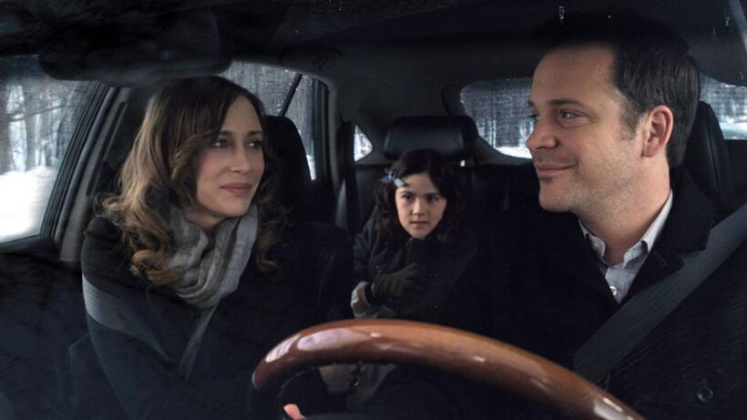 Vera Farmiga as Kate, Isabelle Fuhrman as Esther and Peter Sarsgaard as John in "Orphan."