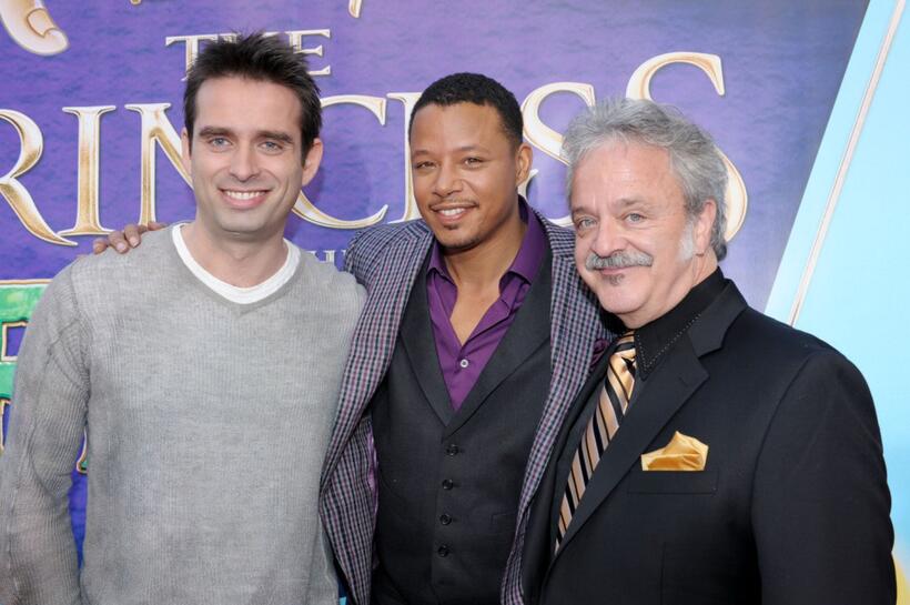 Bruno Campos, Terrence Howard and Jim Cummings at the California premiere of "The Princess and the Frog."