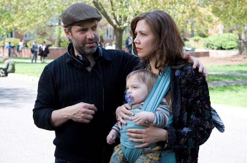 Director Sam Mendes and Maggie Gyllenhaal on the set of "Away We Go."