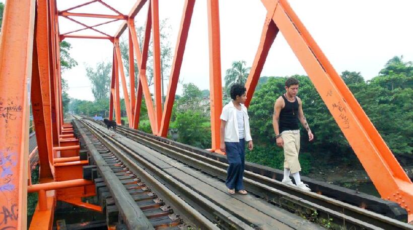 Kristyan Ferrer and Edgar Flores in "Sin Nombre."
