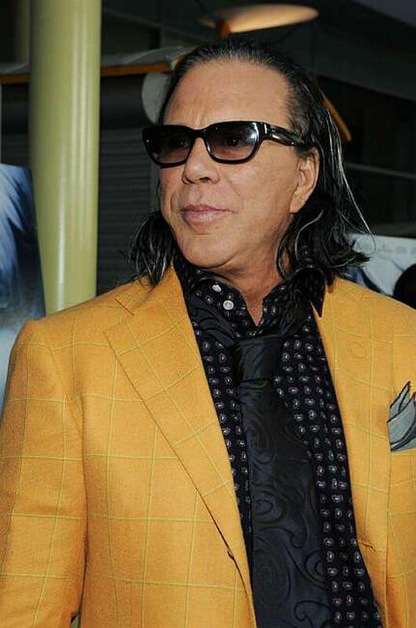 Mickey Rourke at the California premiere of "The Informers."
