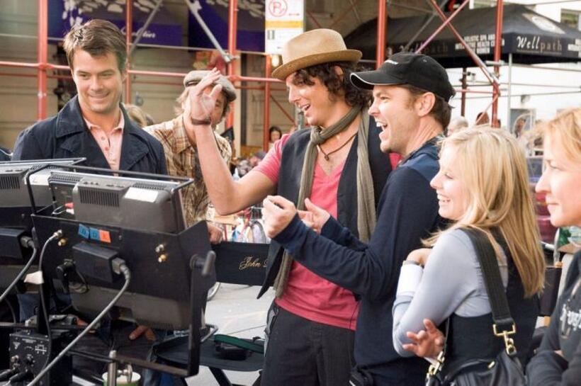 Josh Duhamel, Dax Shepard, Will Arnett, Mark Steven Johnson and Kristen Bell on the "When in Rome."