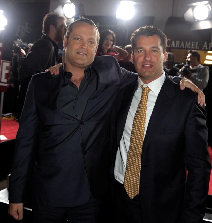 Vince Vaughn and Producer Scott Stuber at the California premiere of "Couples Retreat."