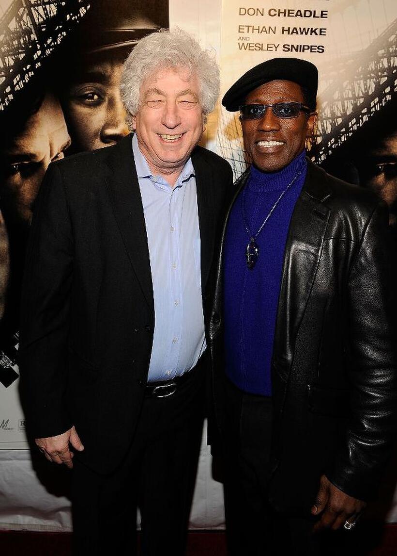 Avi Lerner and Wesley Snipes at the New York premiere of "Brooklyn's Finest."