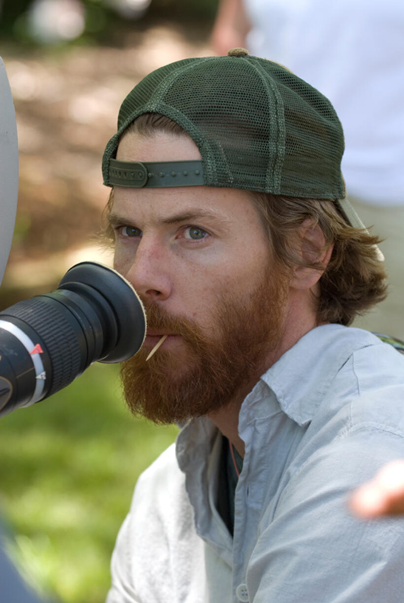 Cinematographer Daniel Moder on the set of "Fireflies in the Garden."