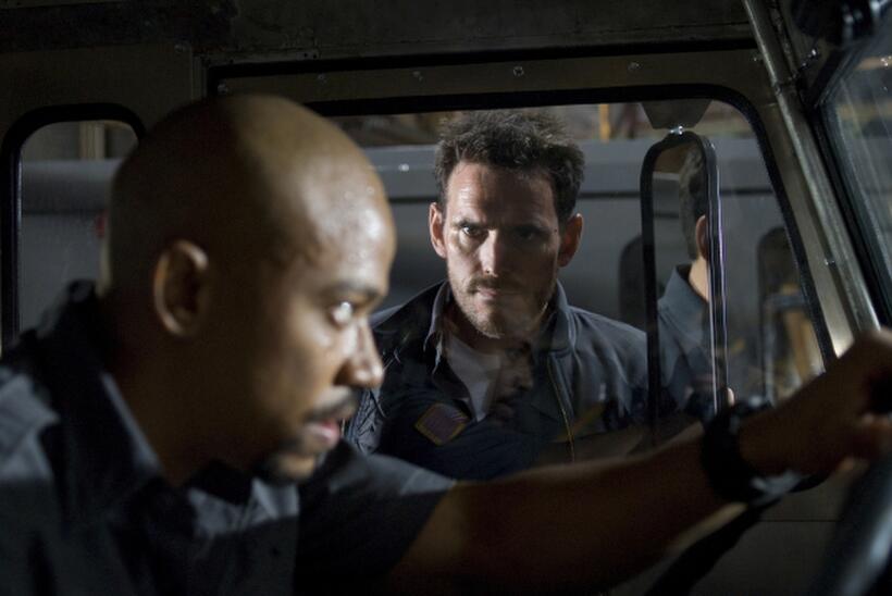 Columbus Short and Matt Dillon in "Armored."