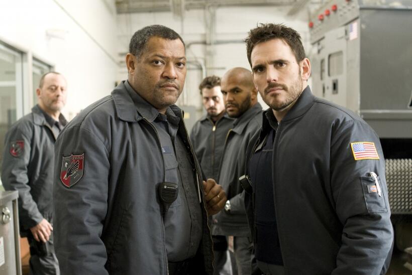 Jean Reno, Laurence Fishburne, Skeet Ulrich, Amaury Nolasco and Matt Dillon in "Armored."
