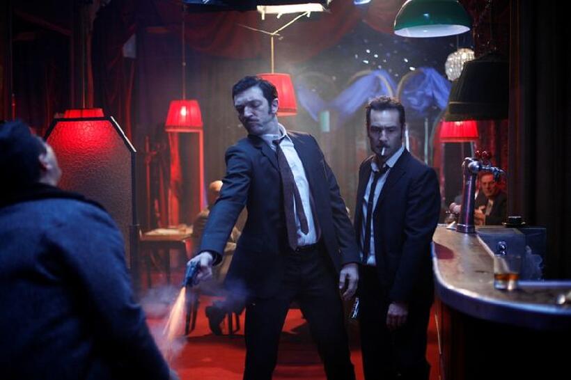 Vincent Cassel as Jacques Mesrine and Gilles Lellouche as Paul in "Mesrine: Killer Instinct."