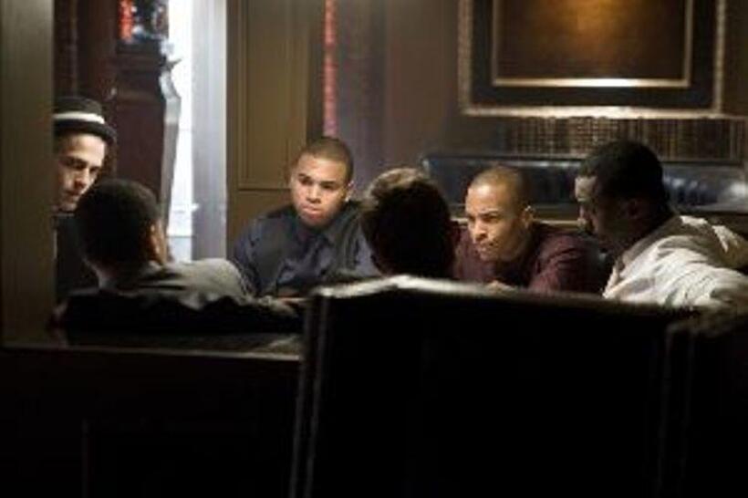 Hayden Christensen, Chris Brown, Tip "T.I." Harris and Idris Elba in "Takers."