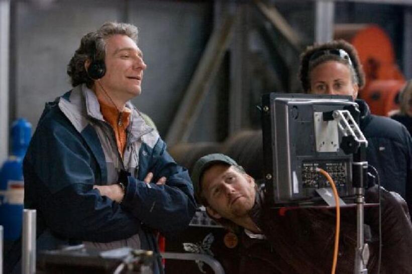 Director Max Mayer on the set of "Adam."