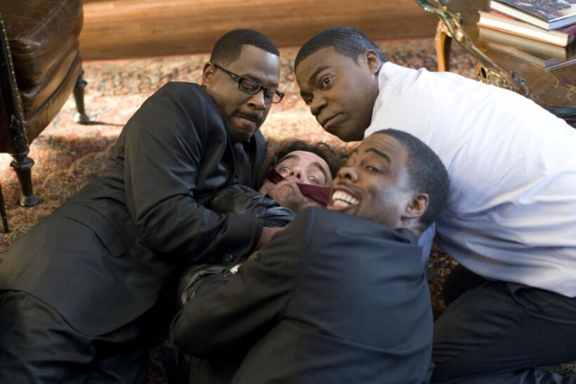 Martin Lawrence, Peter Dinklage, Tracy Morgan and Chris Rock in "Death at a Funeral."