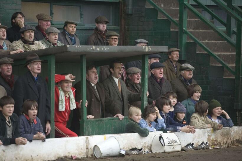 Maurice Roeves as Jimmy Gordon, Timothy Spall as Peter Taylor and Michael Sheen as Brian Clough in "The Damned United."