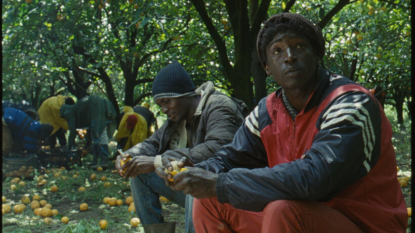 Koudous Seihon as Ayiva and Alassane Sy as Abas in "Mediterranea."
