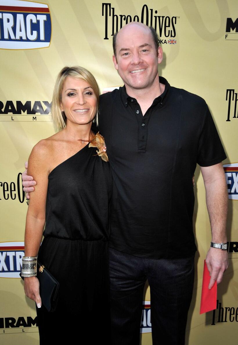 Leigh Koechner and David Koechner at the California premiere of "Extract."