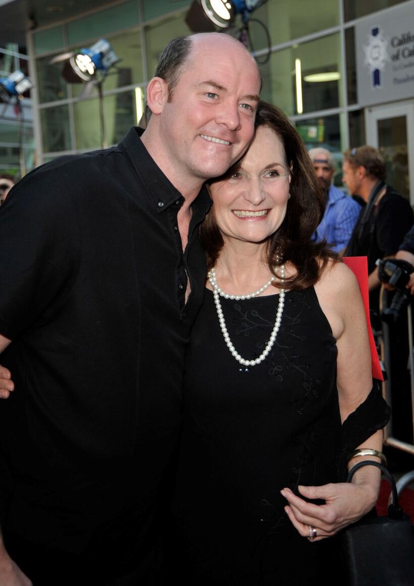 David Koechner and Beth Grant at the California premiere of "Extract."