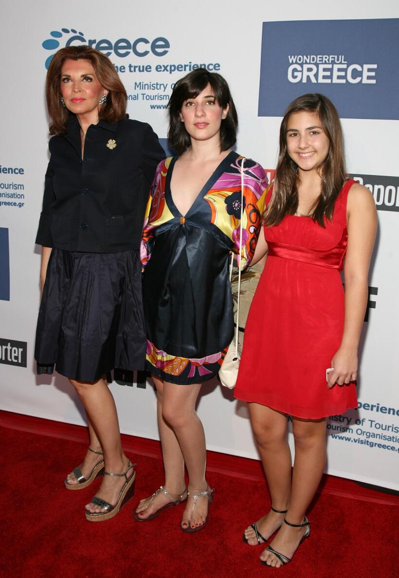 Mimi Denisi, Rafika Chawishe and Magda Andrianos at the California premiere of "I hate Valentine's Day."