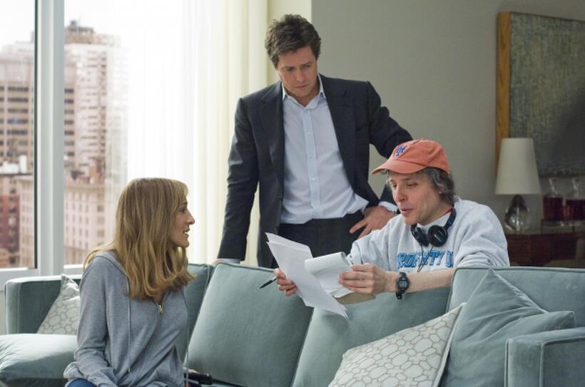 Sarah Jessica Parker, Hugh Grant and Director Marc Lawrence on the set of "Did You Hear About The Morgans?"