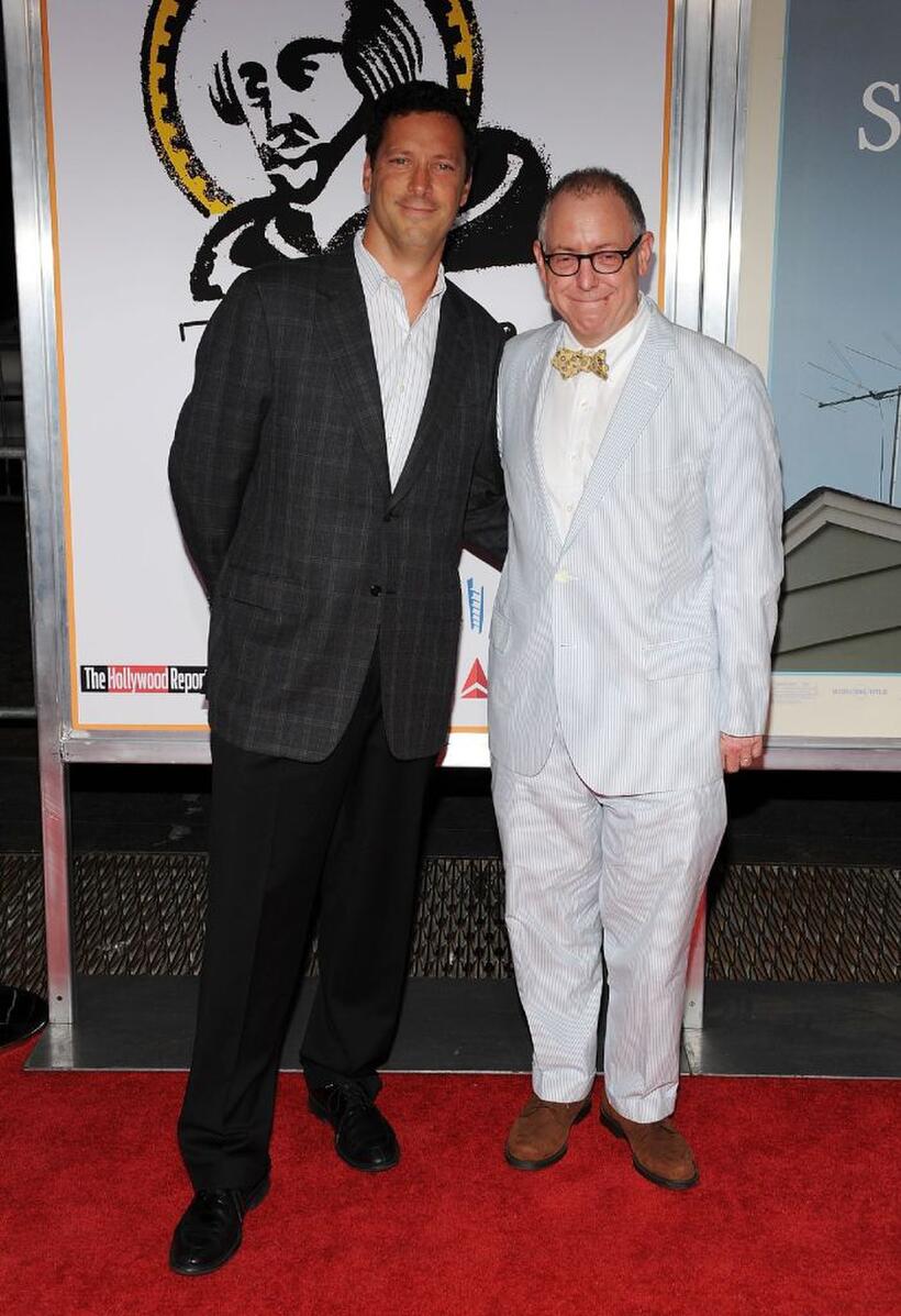 Andrew Karpen and James Schamus at the New York premiere of "A Serious Man."
