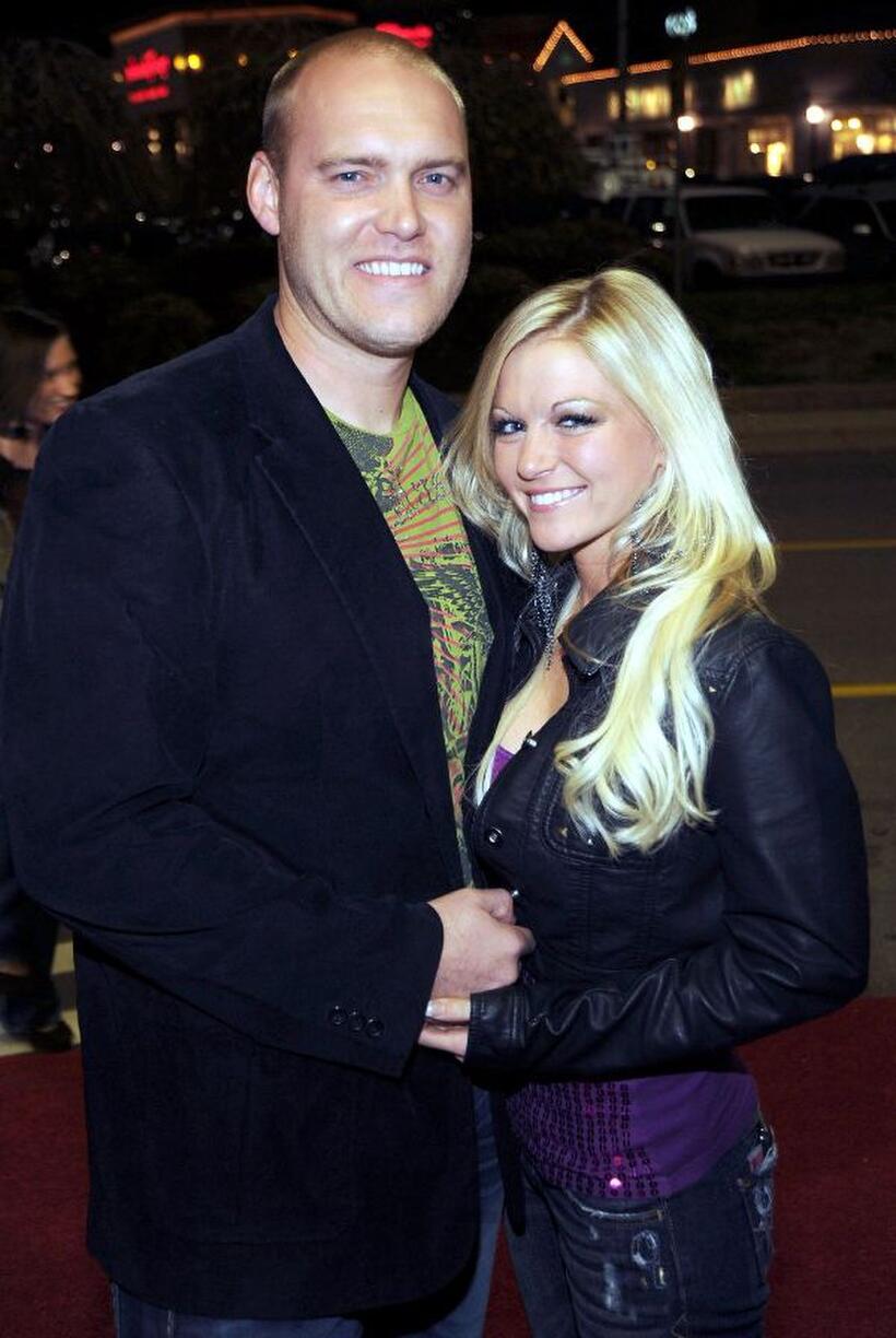 Rob Bironas and Tandra Caldwell at the Nashville premiere of "The Blind Side."