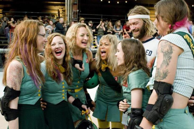 Kristen Wiig, Drew Barrymore, Zoe Bell, Eve, Ellen Page, Andrew Wilson and Krissy Krash in "Whip It."