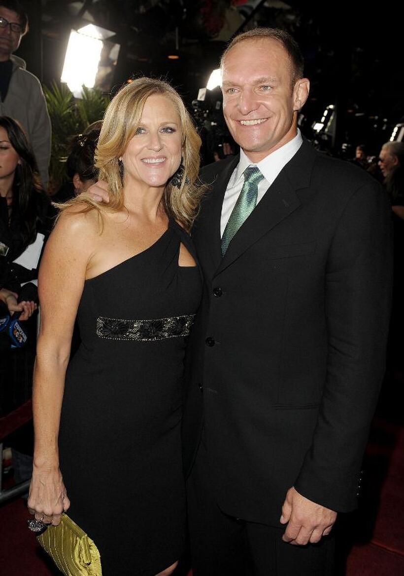 Lori McCreary and Francois Pienaar at the California premiere of "Invictus."