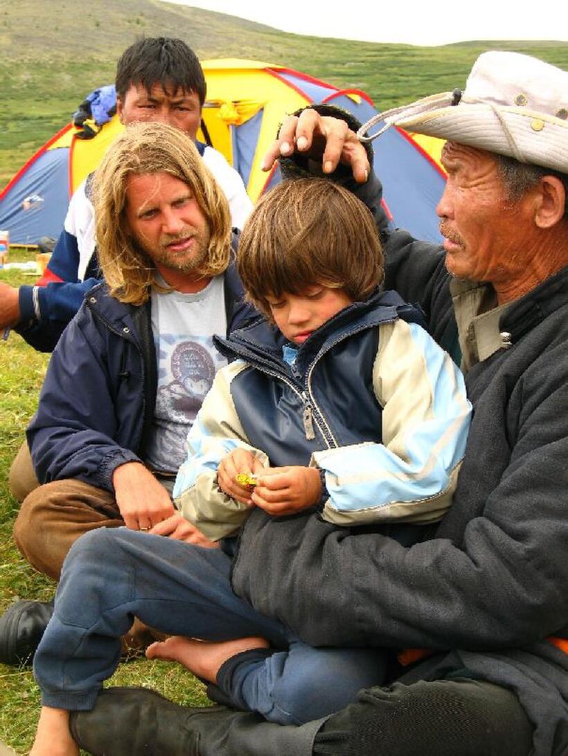 Rupert Isaacson, Rowan and Ghoste in "The Horse Boy."