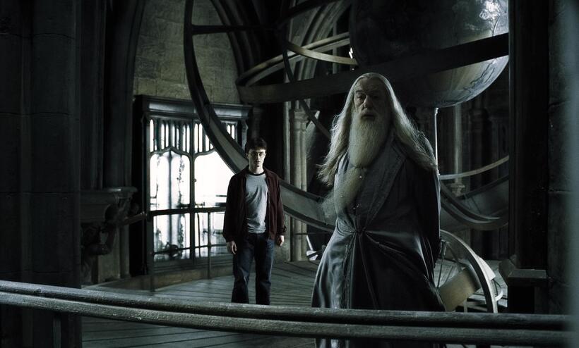 Daniel Radcliffe and Michael Gambon in "Harry Potter and the Half-Blood Prince."