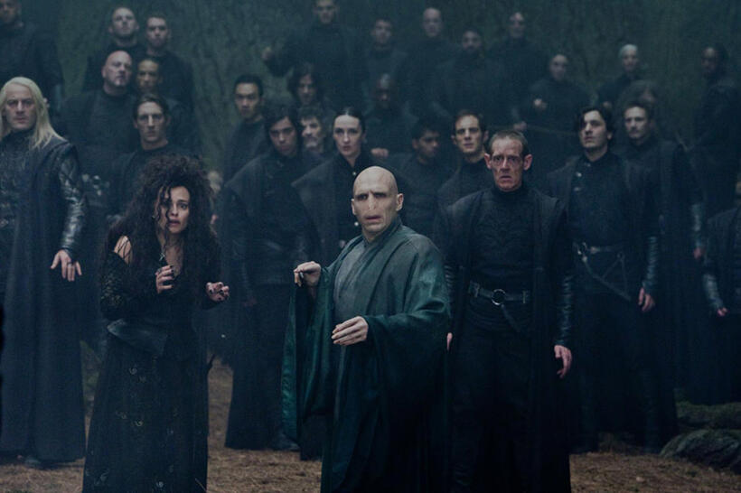 Helena Bonham Carter and Rupert Fiennes in "Harry Potter and the Deathly Hallows: Part 2."