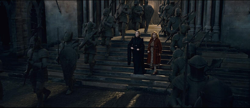 Maggie Smith as Professor Minerva Mcgonagall and Julie Walters as Molly Weasley in "Harry Potter and The Deathly Hallows: Part 2."