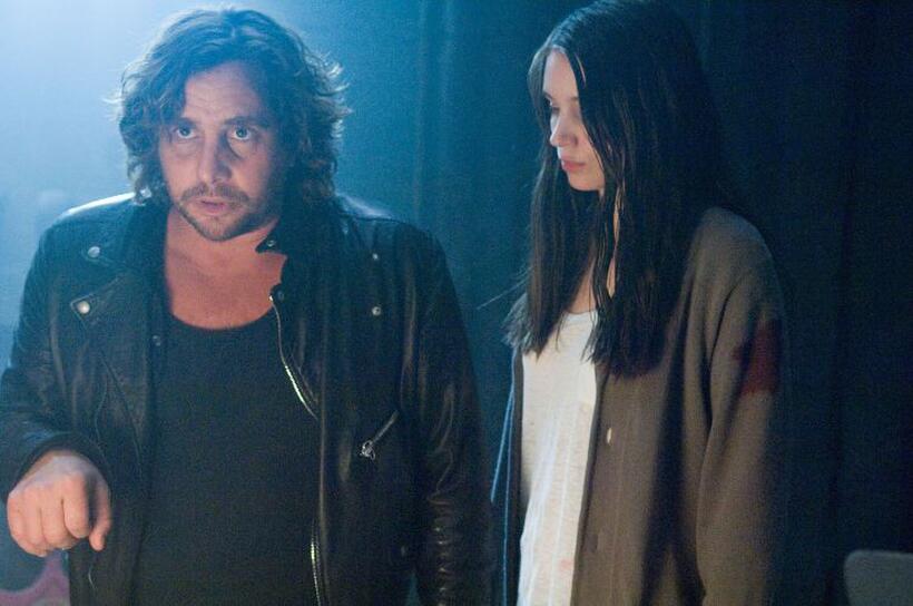 Director Samuel Bayer and Rooney Mara on the set of "A Nightmare on Elm Street."