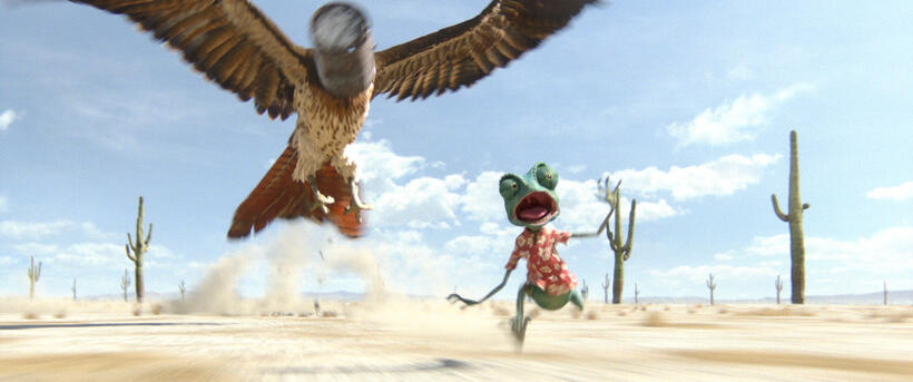 Rango voiced by Johnny Depp in "Rango.''