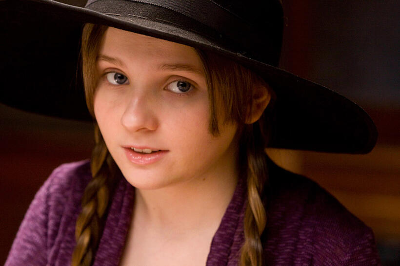 Abigail Breslin on the set of "Rango."