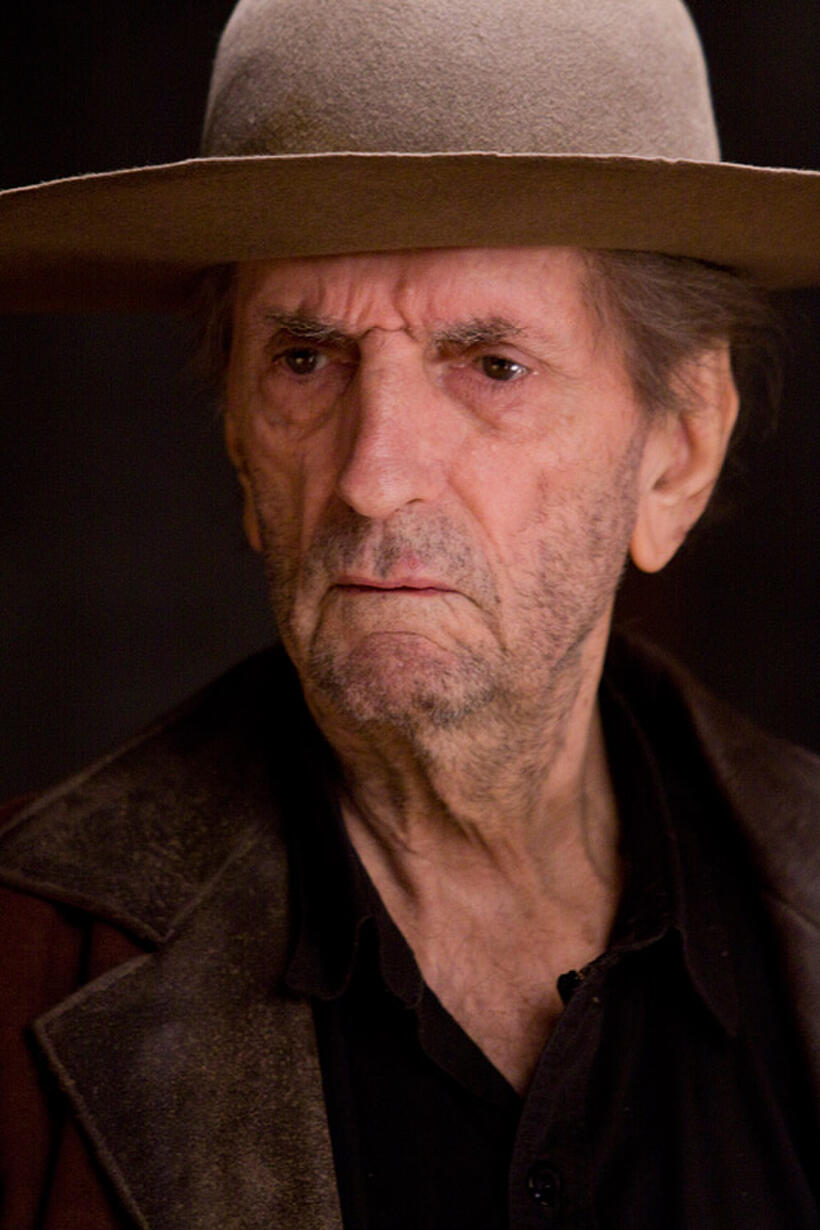 Harry Dean Stanton on the set of "Rango."