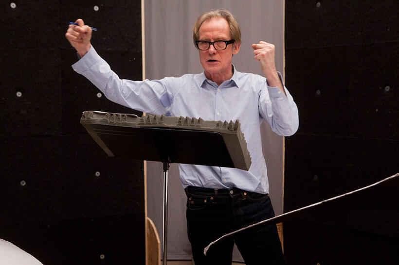 Bill Nighy on the set of "Rango."