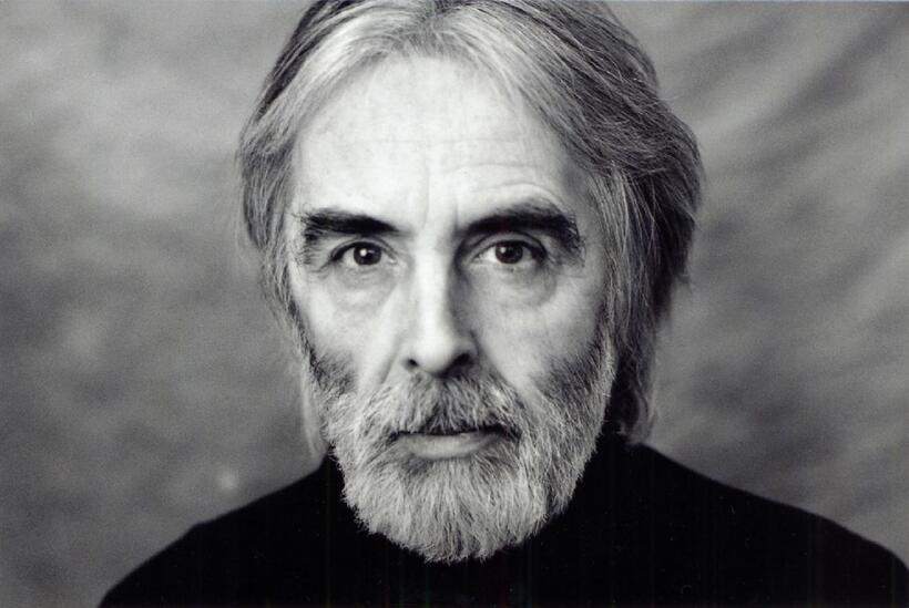 Director Michael Haneke on the set of "The White Ribbon."